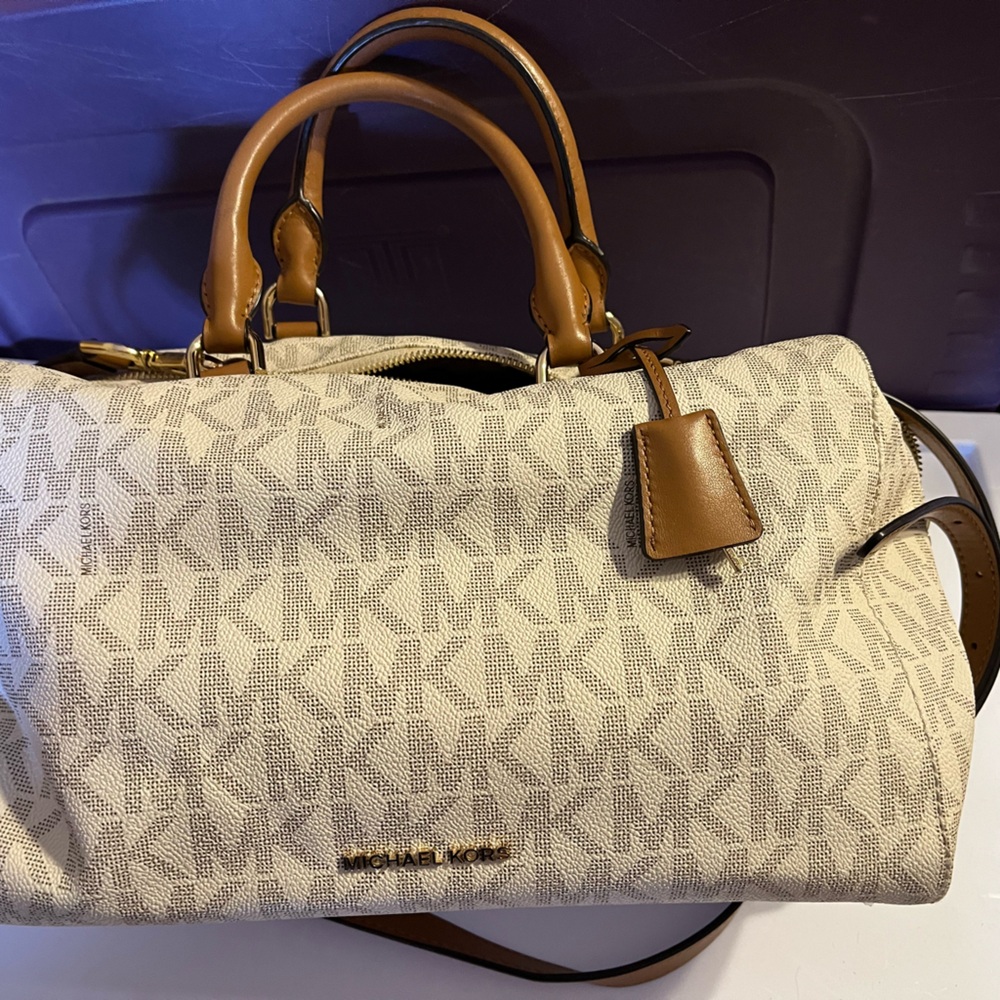 Michael Kors Beige Monogram Tote